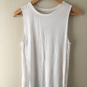 Basic White Muscle Tee